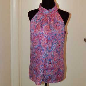 Outback Red Paisley Sleeveless Halter Top